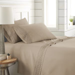 Jaquil Extra Deep Pocket Microfiber Sheet Set with Lace Hem