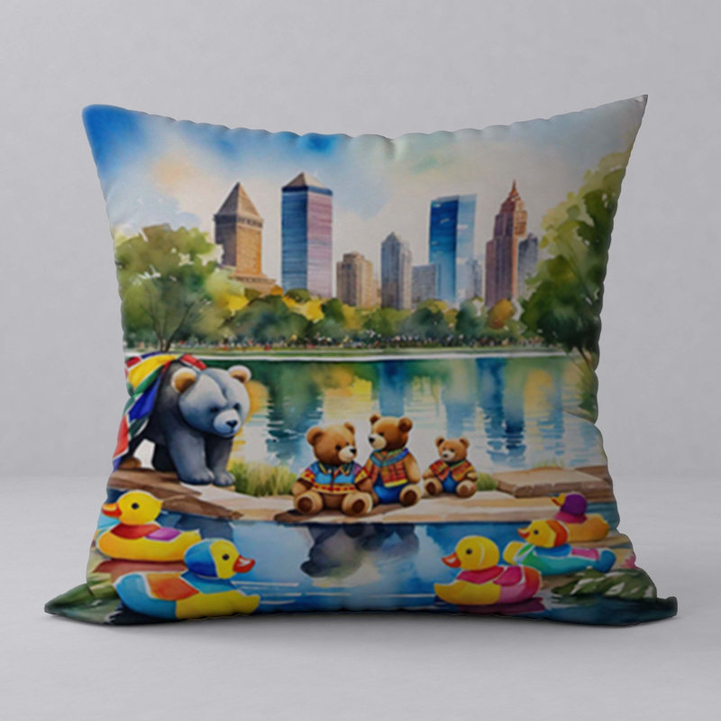 Abstract Reversible Throw Pillow
