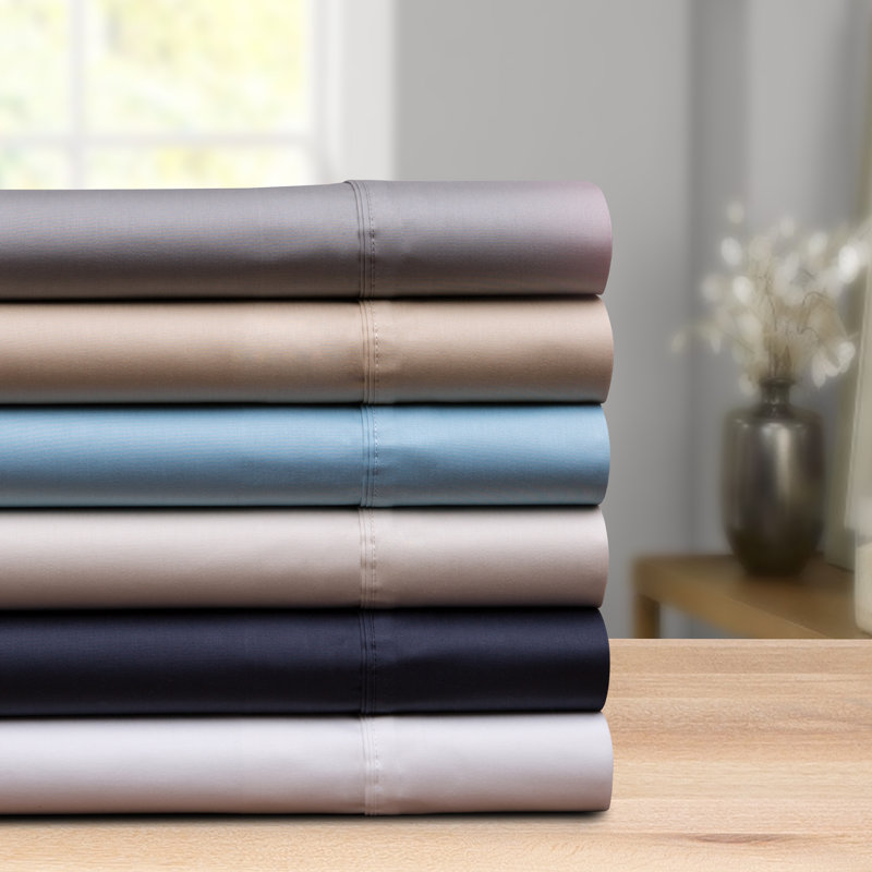 Ensemble de draps 100% coton à longues fibres 525 fils Pointehaven, Très grand californien, Blanc