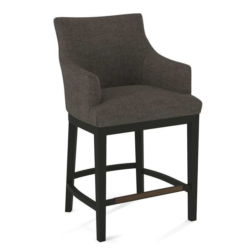 Upholstered Counter Stool, Black, 61612-74