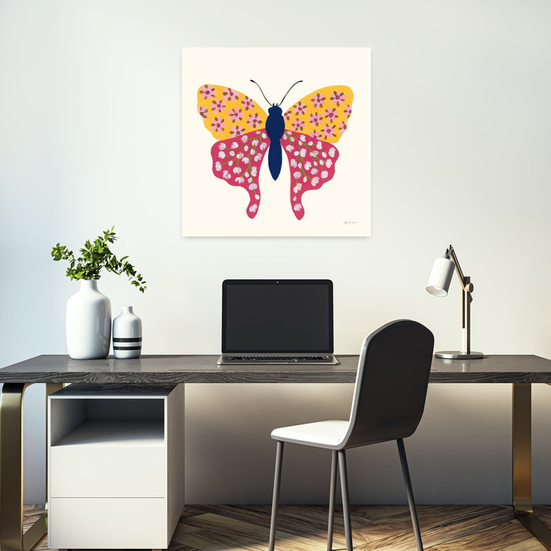 «Blooming Butterfly IV», art floral, H 18 po x l 18 po
