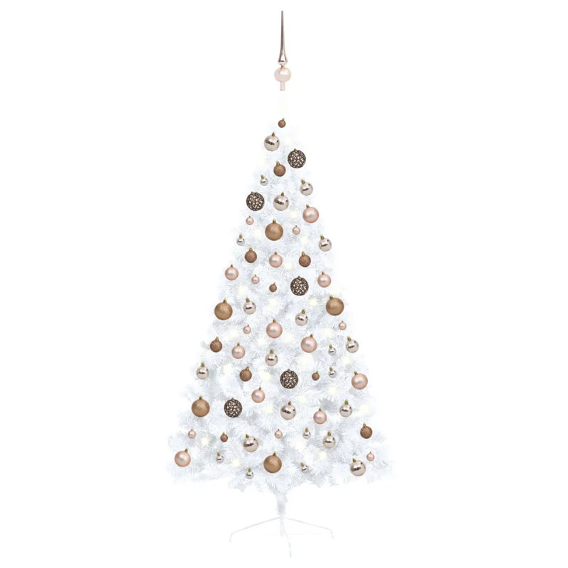 Artificial Christmas Tree with LEDs&Ball Set, 4.92ft H