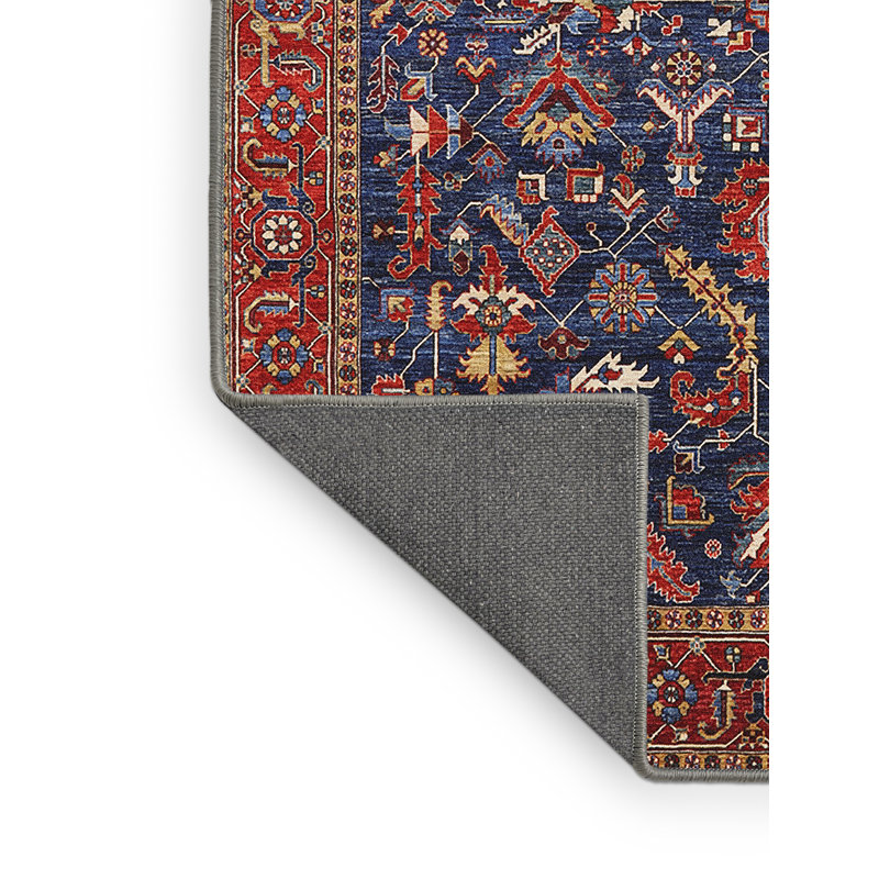 Tapis oriental rouge et bleu, Rectangle 8 pi x 10 pi