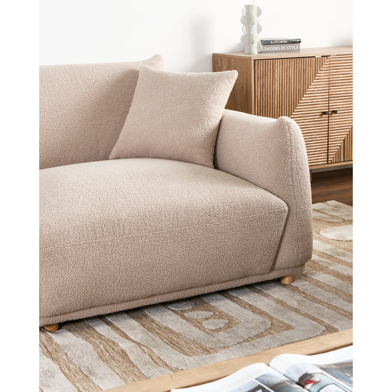 Tammis 3 Seater Boucle Sofa, Beige Boucle