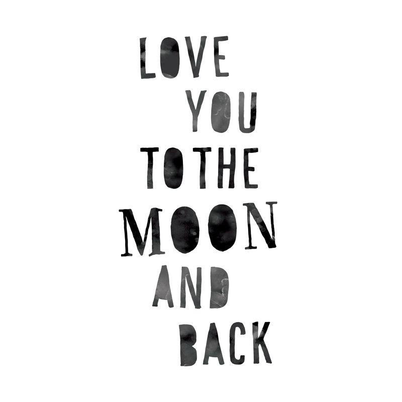 Love You To The Moon 6 - Wrapped Canvas Print, 46cm H x 30cm W x 3.8cm D