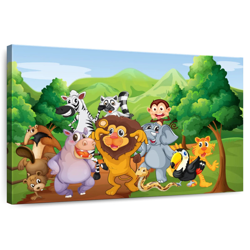 Ashelle, animaux de la jungle amusants, H 20 po x l 30 po
