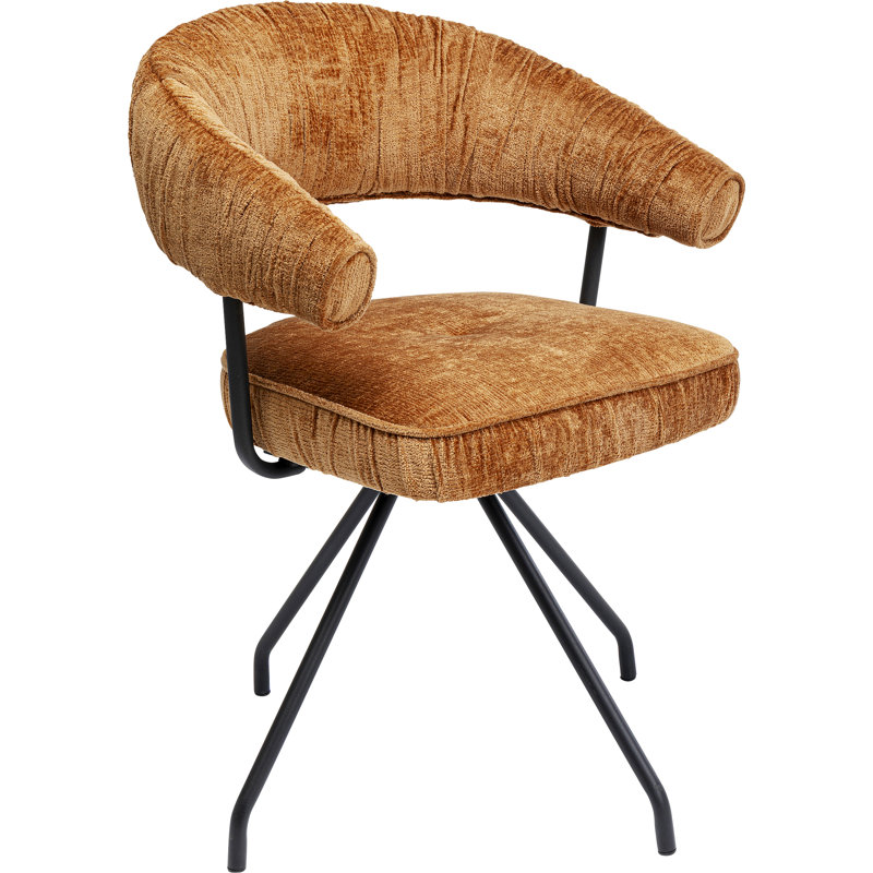 Arabella swivel chair in blue, Orange