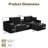Boneless 111.2" W Sectional Compression Sofa 4 Piece Corduroy Modular Boneless Cloud Couch With Center Console Storage & USB Charging & Cup Holders & Ottoman-697963322