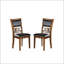 Ensemble de 2 chaises de salle à manger rembourrées au fini noyer