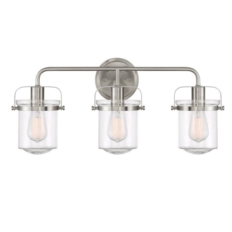 Georgetown 24" W 3-Light Dimmable Vanity Light, Brushed Nickel