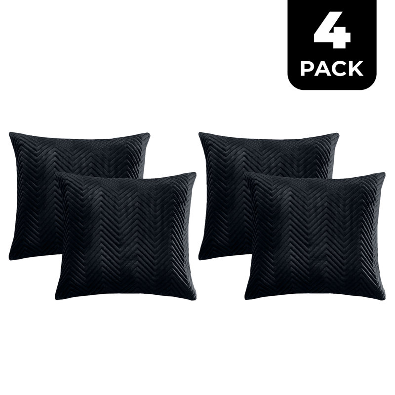 Square Scatter Cushion Cushion Cover, Black