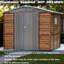 Remise en fer 6 * 8Ft - Extérieur imperméable et salle à outils fonctionnelle avec évents de ventilation
