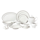 57 Piece Porcelain China Dinnerware Set - Service for 8