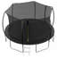 Trampoline de 14 pi (coussin de couleur double face), trampoline pour enfants et adultes avec filet et échelle, poteau de clôture incurvé