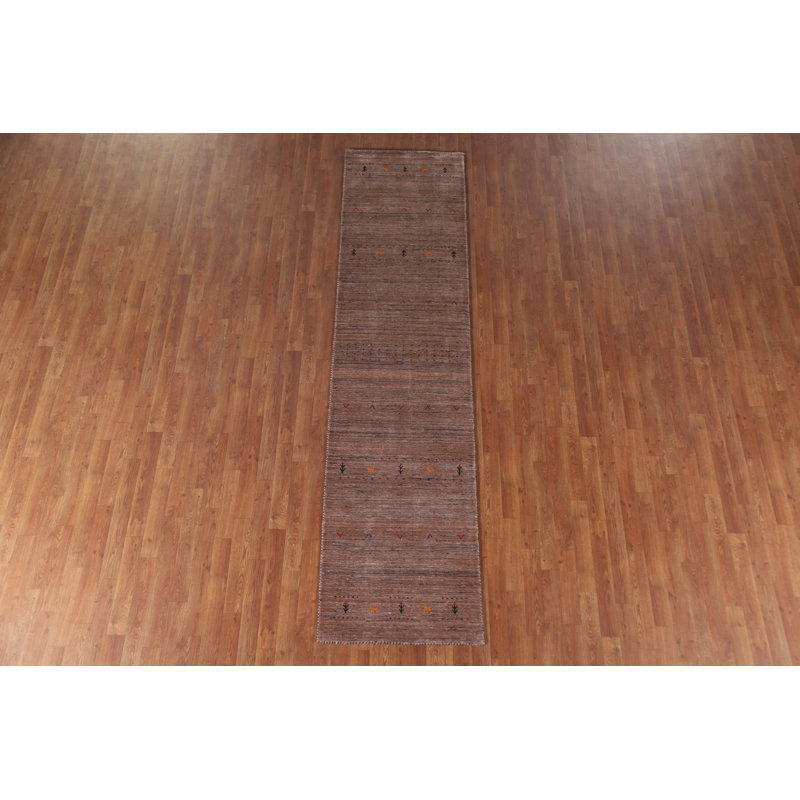 Handmade Wool Gabbeh Oriental Runner Rug 3x10