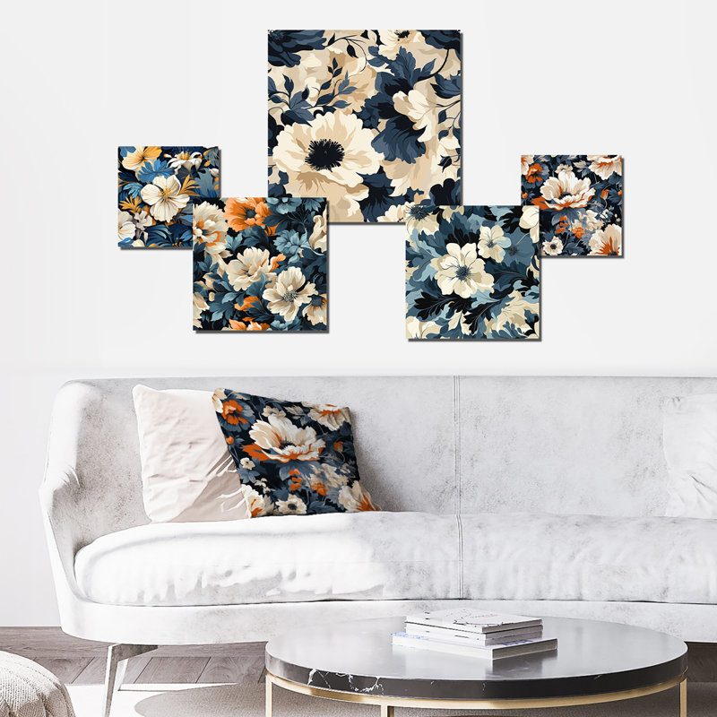 Lylou - Ensemble d'art mural floral de 5
