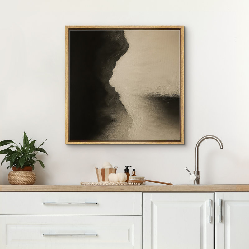 Reproduction d'art encadrée sur toile pour décor moderne neutre, Naturel, H 24 po x l 24 po