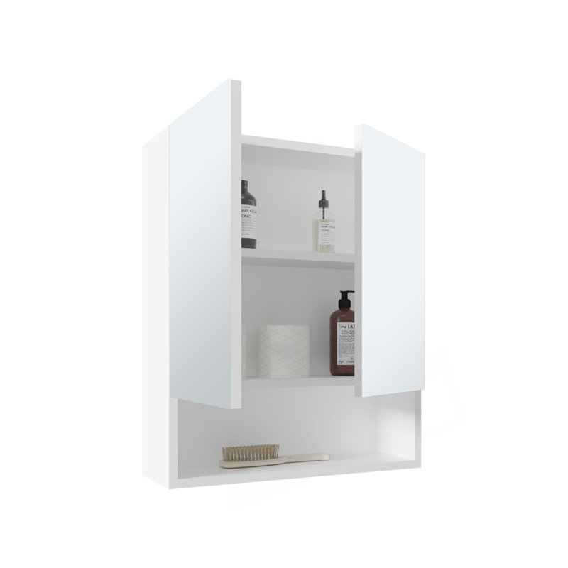 Armoire à pharmacie 23 po à deux portes avec trois tablettes pour la salle de bain