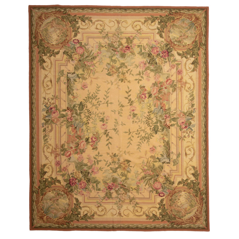 Tapisserie Dynasty beige Kilim 8 pi 0 po x 10 pi 0 po