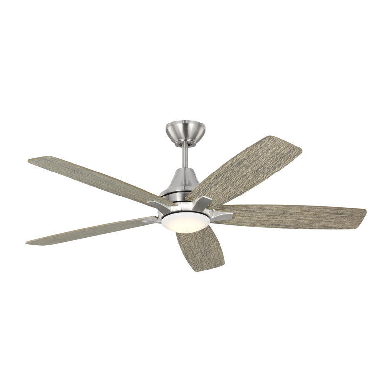 Melva 52'' Ceiling Fan with LED Lights, Brushed Silver/Gray