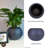 The  10 Inch Atlas Sphere Planter, Round Plastic Plant Pot, Blue-300718060-300718058