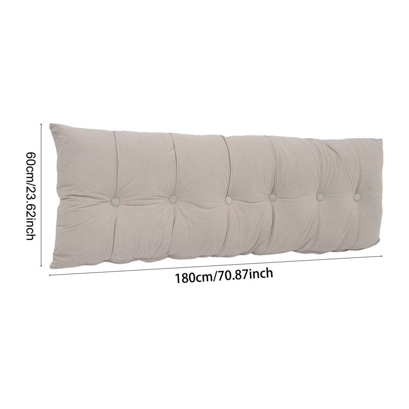 Back Cushion, Light Grey, 180" W x 10" D 