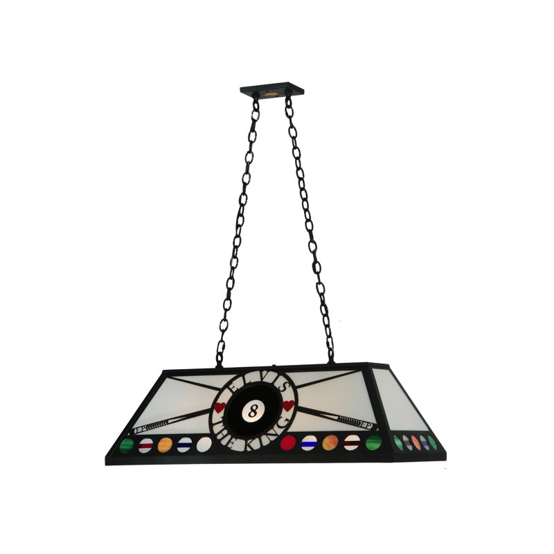 Luminaire suspendu allongé 39 boules 39 po