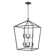8 Light Matte Black Lantern Geometric Chandelier