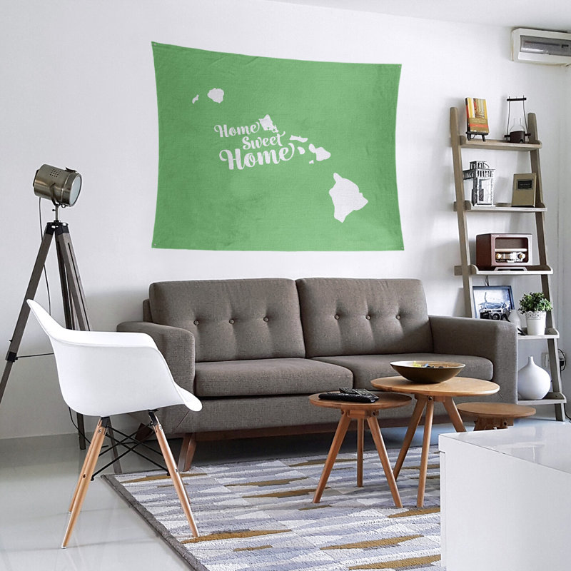 Tapisserie murale honolulu doux pour la maison, H 51 po x l 60 po, Vert
