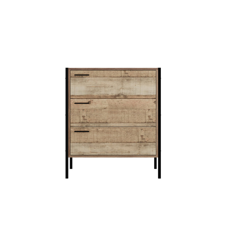 Pierce 3 Drawer Chest, Brown