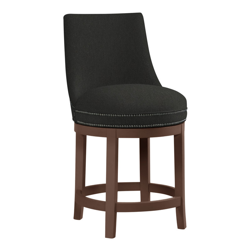 Tabouret de comptoir 26 po Vesper, Mastic 3152, Noyer