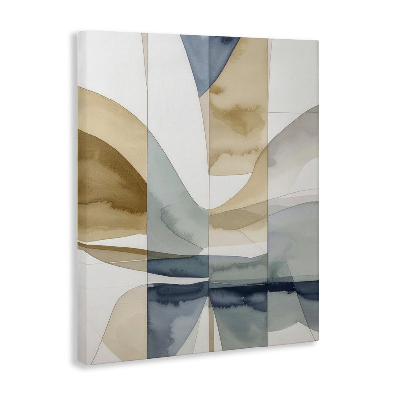 Toile d'abstraction «Fluide», par Alonza Saunders, H 48 po x l 36 po