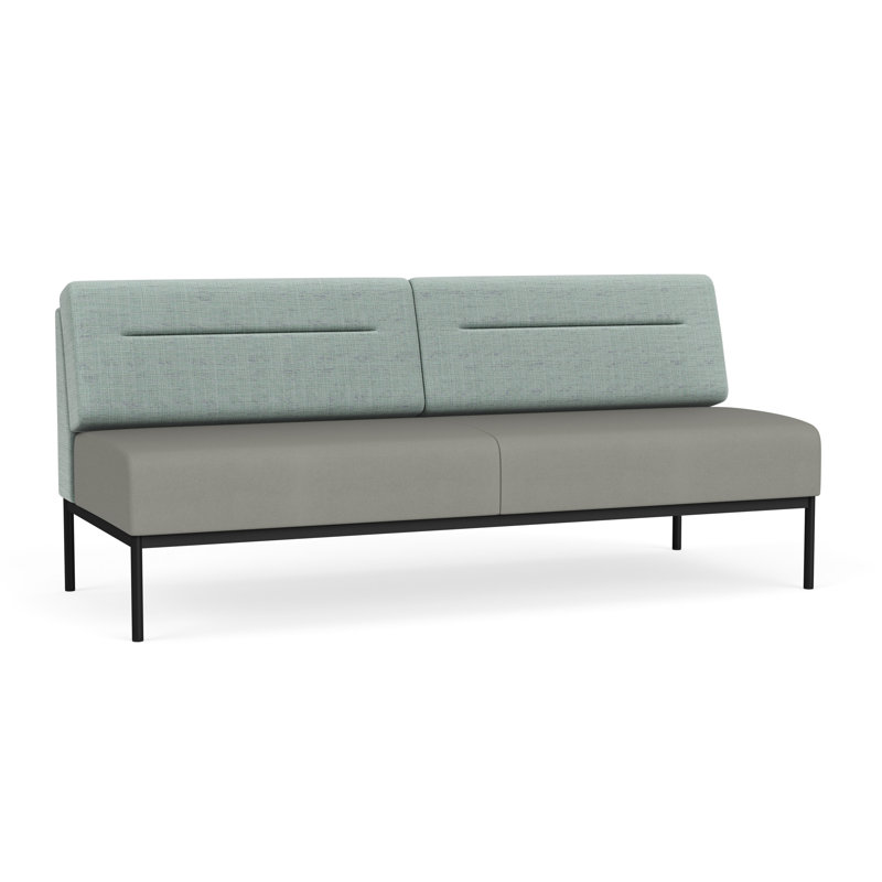 Canapé Darsey, Sans alimentation, Noir, Chambray écume de mer; Patriot Plus colombe