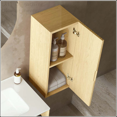 Armoire murale étroite avec 2 portes et registre à fermeture en douceur
