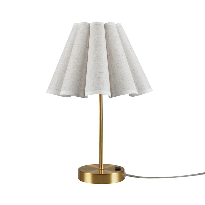 Tap-Control & Dimmable Accent Table Lamp with Power Outlet - Gold