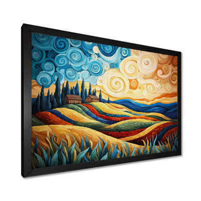 «Whispering Vista Of The Country Field I - Prairies Wall Art Living Room»