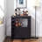 Nazaro Utility Cart with Wheels and Built-In Outlets-1398544774