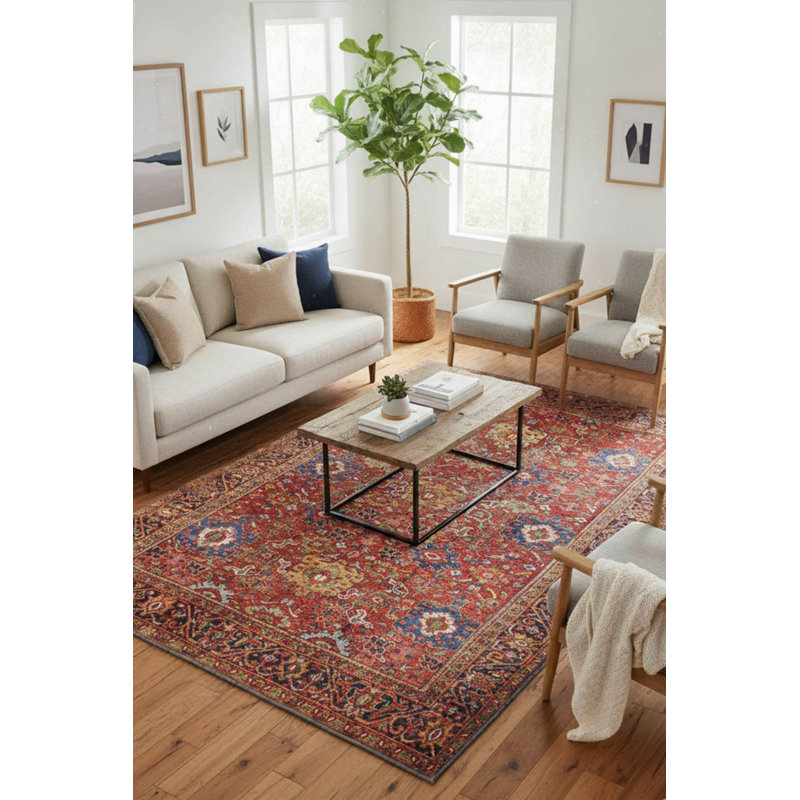 Tapis rouge Ottilie, Carré 5 pi
