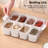 Divided Serving Tray with Lid 8-Compartments Spice Storage Box Transparent Snake Candy Fruits Nuts-464430280