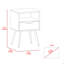 Nightstand , Superior Top, One Open Shelf, One Drawer, Four Legs-1906161111