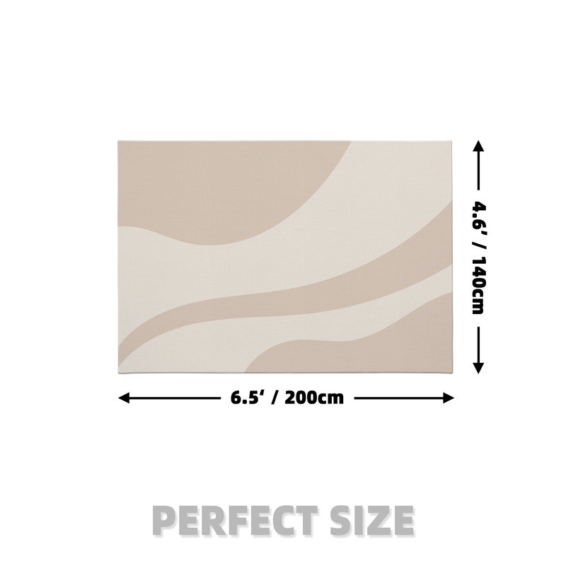 Tapis rectangulaire Kaiyue avec envers antidérapant, Rectangle 4 pi 7 po x 6 pi 7 po
