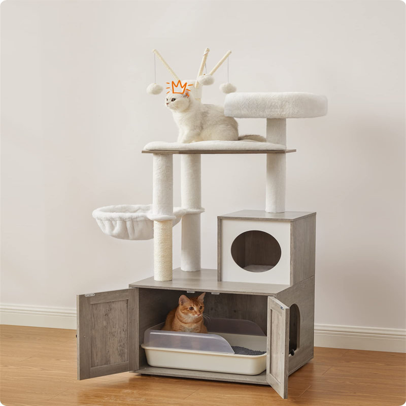 140cm H Cat Tree, White