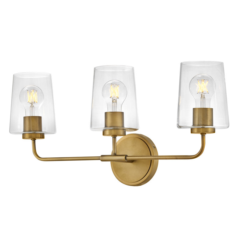 Verbena 3 - Light Dimmable Vanity Light, Heritage Brass
