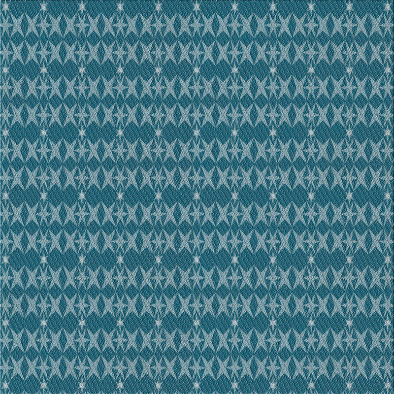 Tapis bleu/jaune à motif bleu ciel, Carré 5 pi