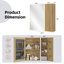 Meuble-lavabo flottant avec lavabo et armoire à pharmacie avec lumière DEL-1387967724-1387967725
