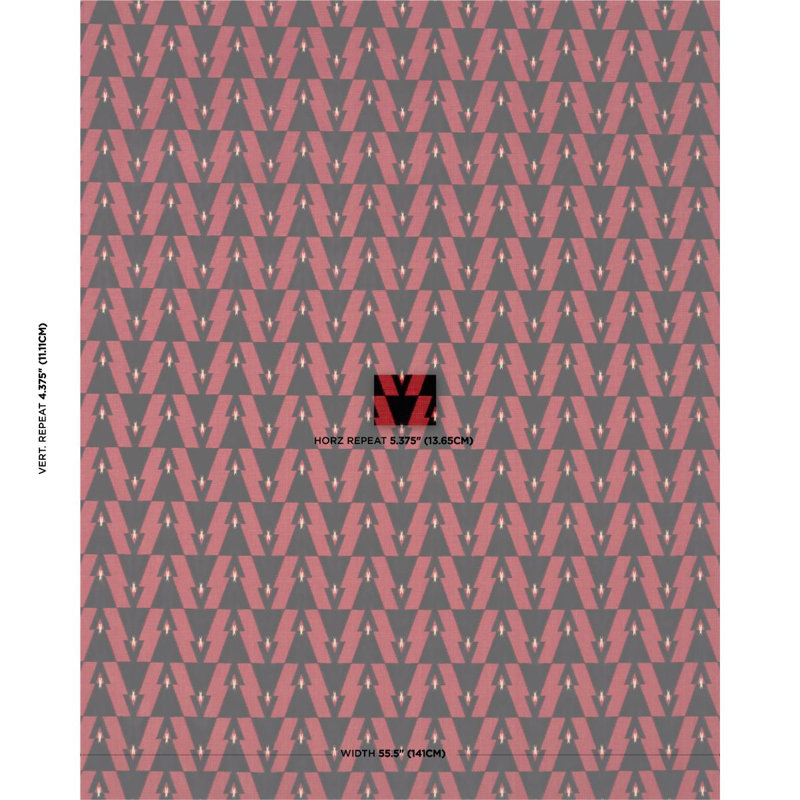 Schumacher X A Rum Fellow Kalido Fabric, Ladybird