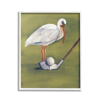 Oiseau avec club de golf, estampe numérique par Christine Reichow