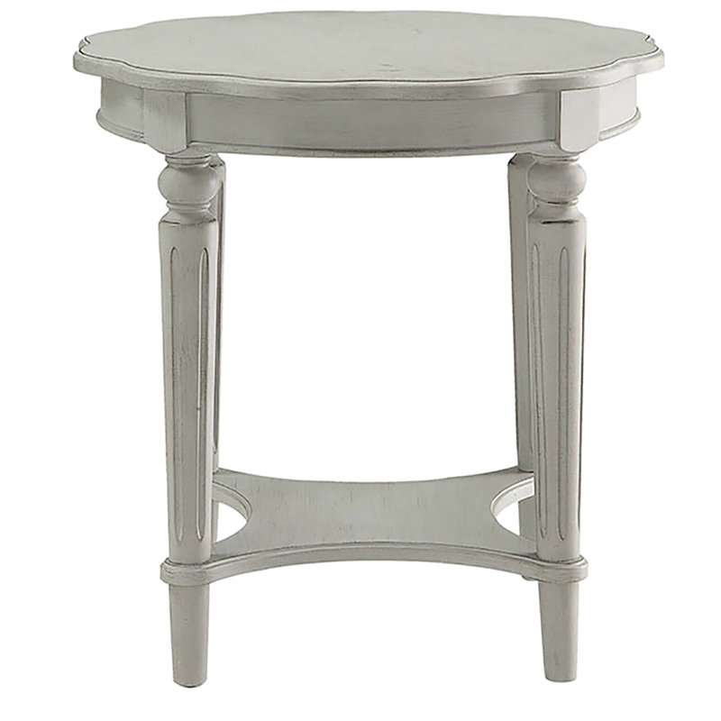 Table de bout charmante en ardoise antique avec tablette ouverte inférieure - entrée