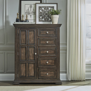 Temple Cloud 5 Drawer Door Chest w/ Adjustable Shelves