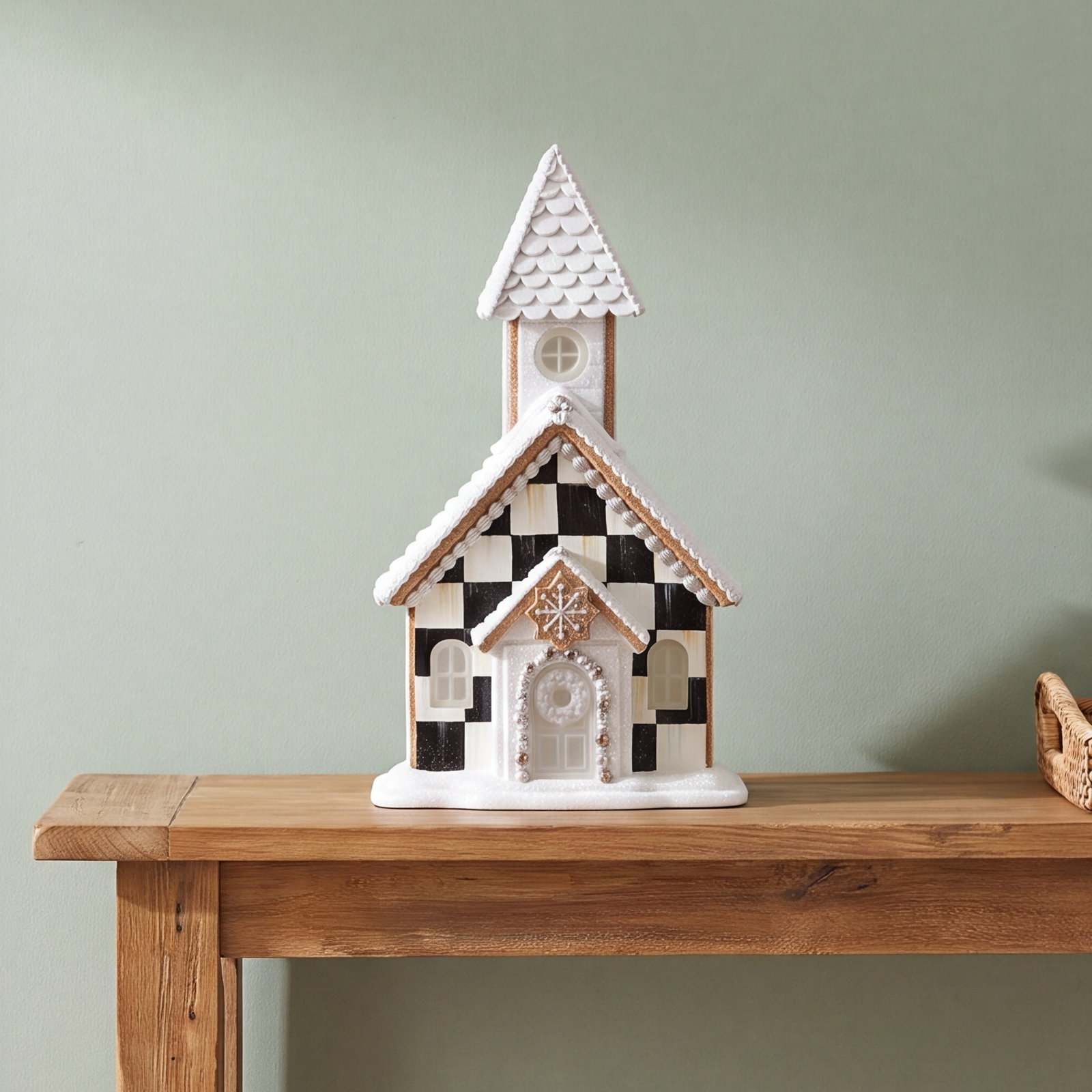 Lighted Gingerbread Church